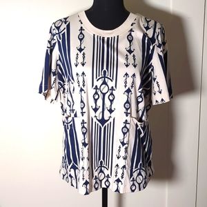 Tory Burch Nautical Tee M NWOT